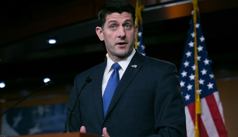 House Speaker Paul Ryan speaks at his weekly press conference on Capitol Hill, Thursday, Dec. 14, 2017. (Graeme Jennings/Examiner)