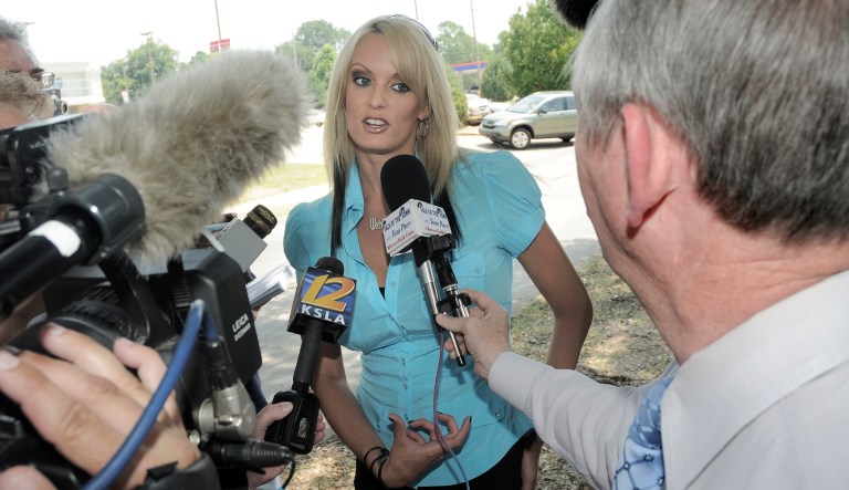 It was newly reported last week that adult film star Stephanie Clifford, known in the industry as Stormy Daniels, was paid hush money by President Trump during the election to remain quiet about an affair that took place between the two. (AP File Photo/The Shreveport Times, Greg Pearson)