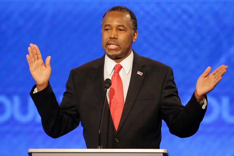 Carson said the cuts he made to his campaign staff reflect how he would operate as president. (AP Photo/David Goldman)