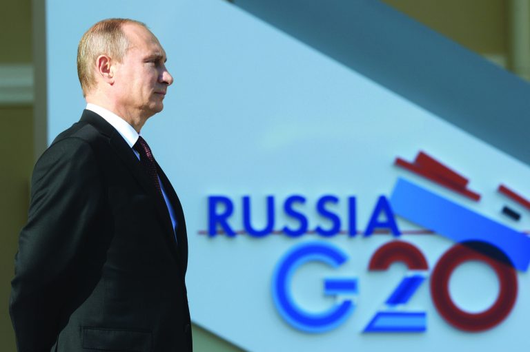 While the United States remains skeptical of Putin's proposal, the plan may give the president an exit from his military action impasse.  (Photo by Guneev Sergey/Host Photo Agency via Getty Images)