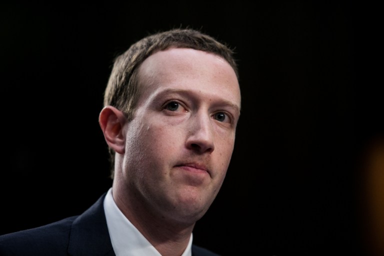 Facebook CEO Mark Zuckerberg testifies before a hearing on Capitol Hill.