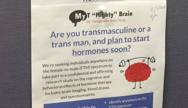 Posters have appeared across the University of Pennsylvania, promoting a study looking for 