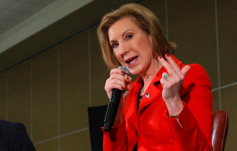 Carly Fiorina has long been under fire for her record as CEO Hewlett-Packard, where she led a merger between HP and Compaq. (AP Photo/Nati Harnik, File)