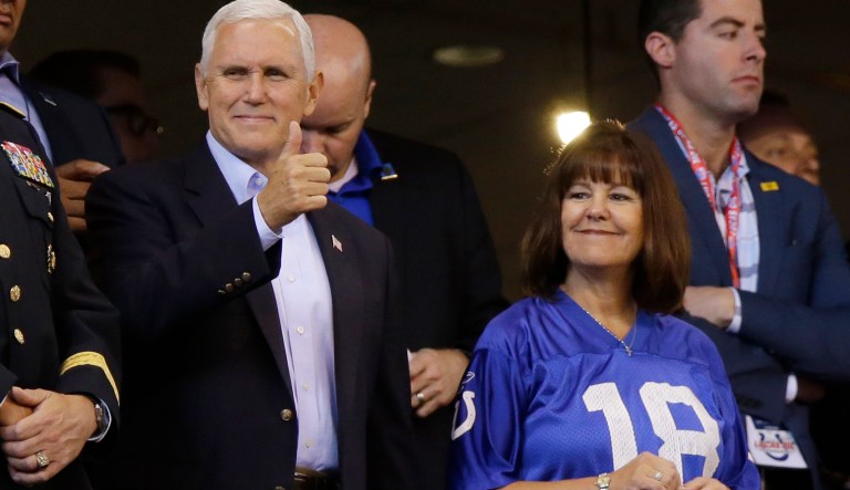 Many accused Pence of orchestrating a political stunt at the cost of taxpayers. (AP Photo/Michael Conroy)