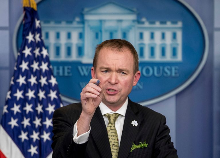However, Office and Management and Budget (OMB) Director Mick Mulvaney on Tuesday told reporters many jobs will remain unfilled because the Trump administration wants to continue reducing the executive branch workforce. (AP Photo/Andrew Harnik)