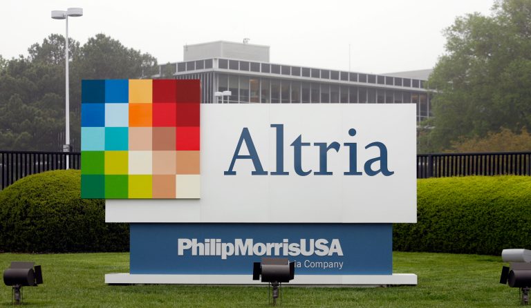 FILE - This April 23, 2008, file photo, shows the Altria Group Inc. corporate headquarters in Richmond, Va. Altria reports quarterly earnings on Thursday, April 24, 2014. (AP Photo/Steve Helber, File)