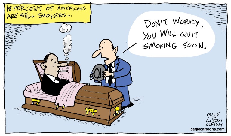 Editorial cartoon: Blowing smoke