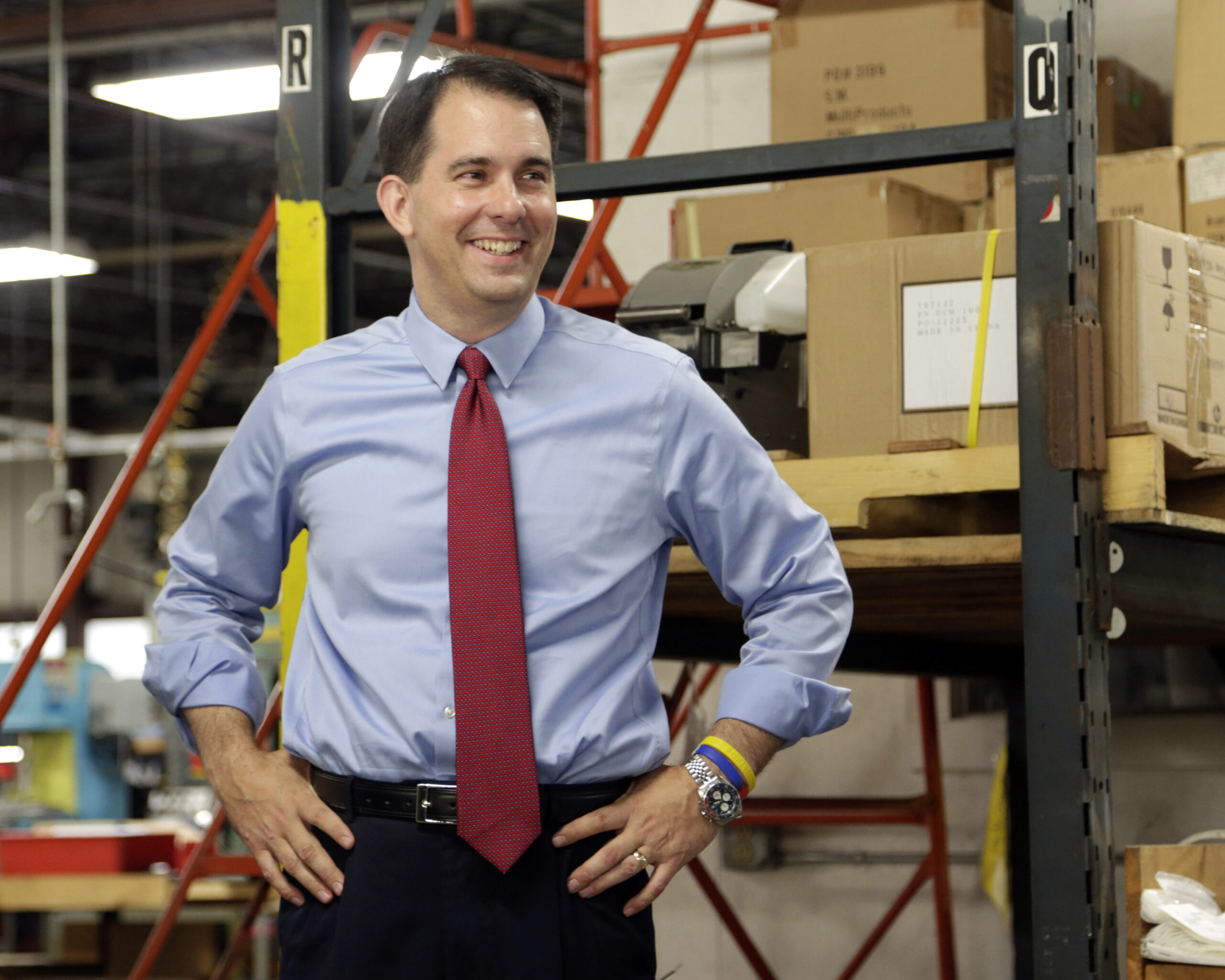 Walker could be strolling to massive win in Wisconsin