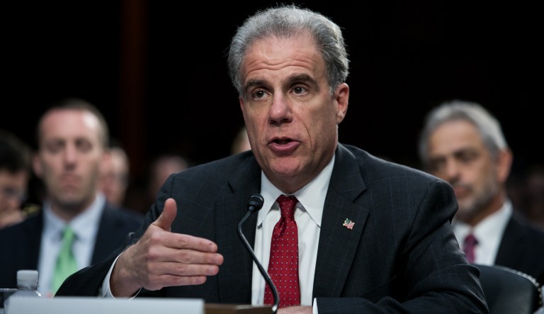 Department of Justice Inspector General Michael Horowitz testifies on Capitol Hill during a hearing of the Senate Judiciary Committee.