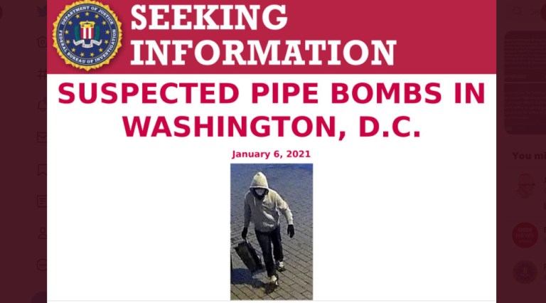 FBI offering $50K reward for tips on DC pipe bomb suspects