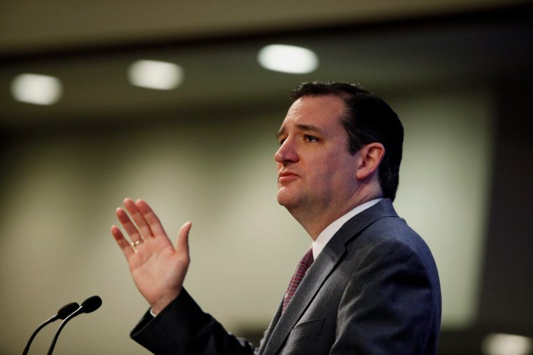 Sen. Ted Cruz, R-Texas, speaks at the Heritage Action for America 2014 Conservative Policy Summit in Washington on Feb. 10. (AP Photo/Charles Dharapak)