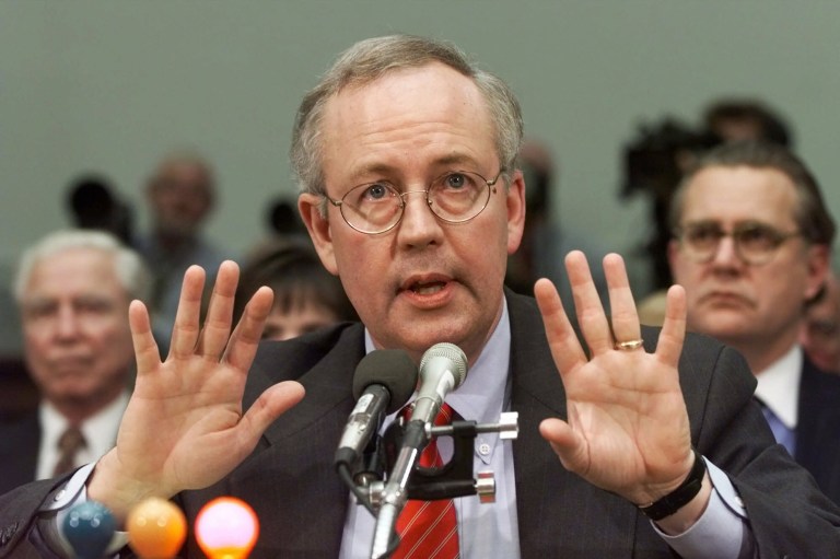 During the Clinton years, the story continued, Kenneth Starr was a 