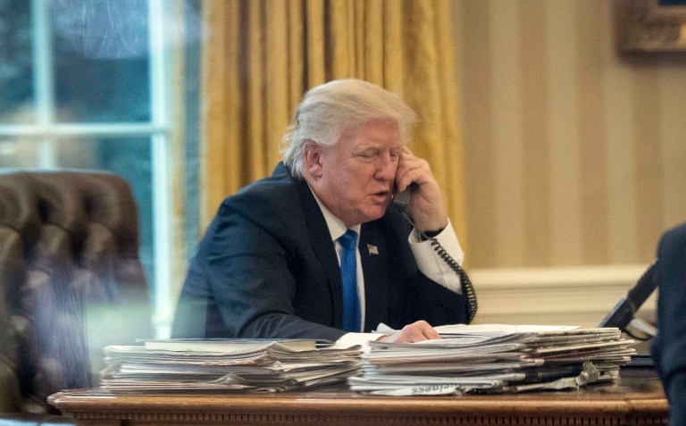 The report comes amid mounting questions of whether President Trump records private conversations in the White House. (AP Photo/Andrew Harnik, File)