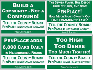 Composite of yard signs