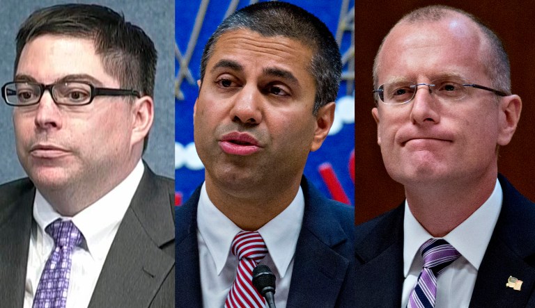 Michael O'reilly, Ajit Pai, Brenden Carr.