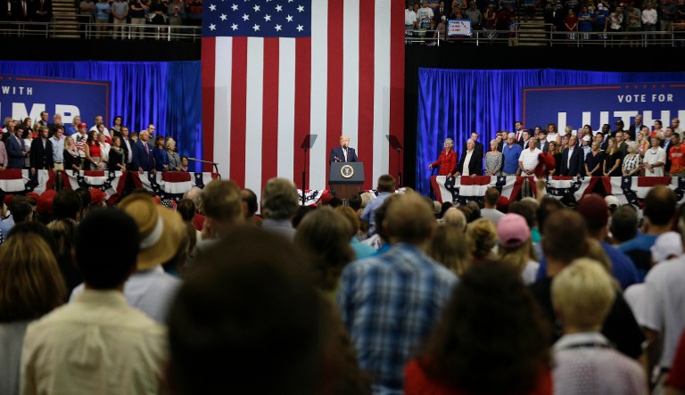Grievances of white middle-class Americans on issues such as jobs was a reoccurring theme in the 2016 election with President Trump vowing to cater to their needs. (AP Photo/Brynn Anderson)