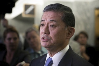 Veterans Affairs Secretary Eric Shinseki is fighting for his job a day after dodging tough questioning from both Democrats and Republicans on the Senate Veterans' Affairs Committee.ÃÂ (Graeme Jennings/Examiner)