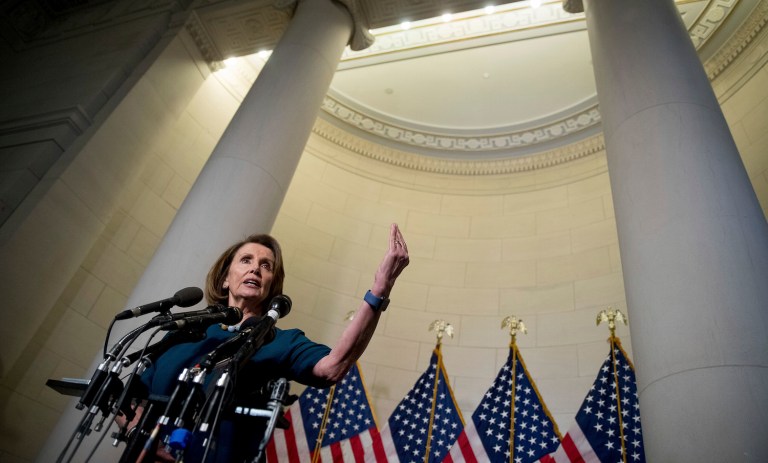 The San Francisco Democrat has been at the helm of the Democratic caucus since 2003. (AP Photo/Andrew Harnik)