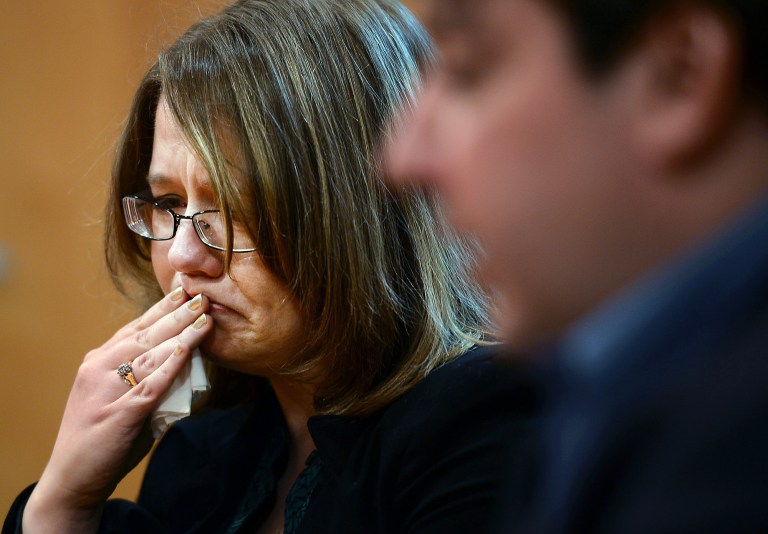   In this Nov. 21, 2012, photo, Melanie Norwood, left, sits next to her attorney, Mark Chalos, as she talks about her mother, Marjorie Norwood in Nashville, Tenn. Marjorie Norwood, 59, became sick with fungal meningitis after getting steroid shots produced by the New England Compounding Center. Federal lawsuits in five states have been filed against the New England Compounding Center by patients who received shots of steroid medication produced by the pharmacy and more are being filed in state courts every day. (AP Photo/Mark Zaleski)  