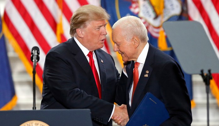 "I don't think he had any choice but to do that ... that's the only Republican we can get down there,â? Hatch said, according to press pool report. (AP Photo/Rick Bowmer)