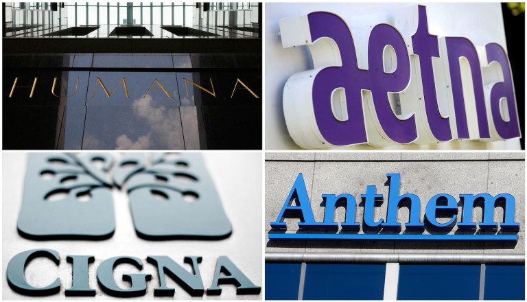 A federal judge is expected to block a deal between Anthem and Cigna as soon as Thursday. The Justice Department also filed a lawsuit in June to block the merger of Aetna and Humana. (AP Photo)