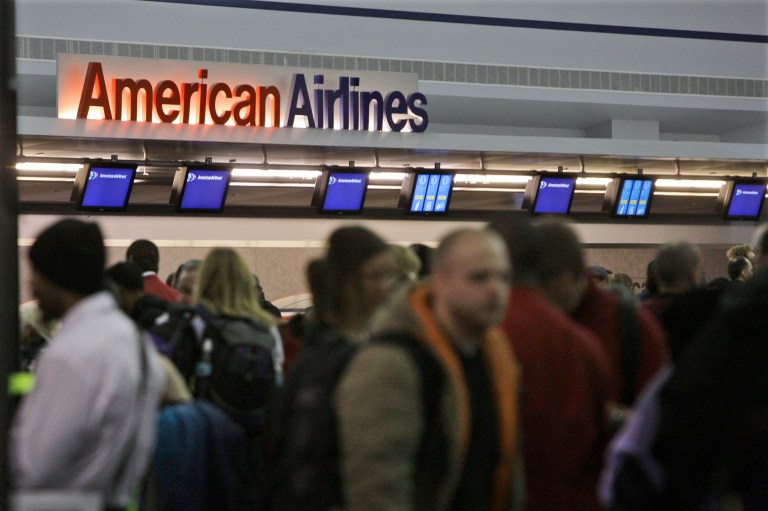 Police responded to reports of shots being fired inside JFK International Airport in New York Sunday night. (AP Photo/Frank Franklin II)