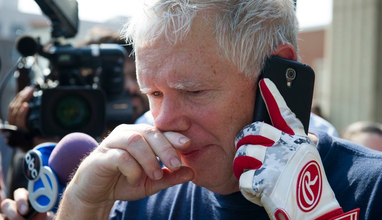 The conservative congressman is desperately trying to outflank incumbent Sen. Luther Stranger by driving to the right. (AP Photo/Cliff Owen)
