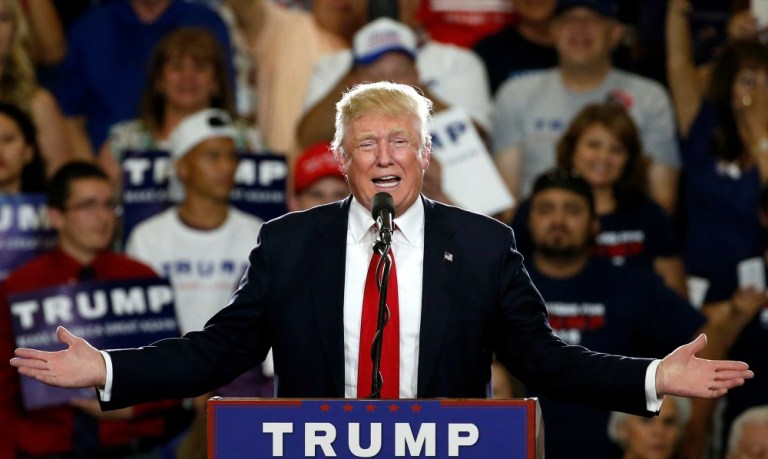 Jeff Flake said that is —œunlikely—£ that the GOP would deny Donald Trump the nomination at this stage, but he also warned that Trump is alienating Republicans. (AP Photo)