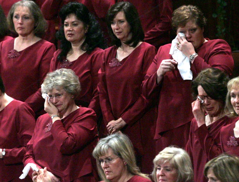 One member of the Mormon Tabernacle Choir has resigned rather than sing for President-elect Donald Trump at his inauguration on January 20. (AP Photo/LM Otero )