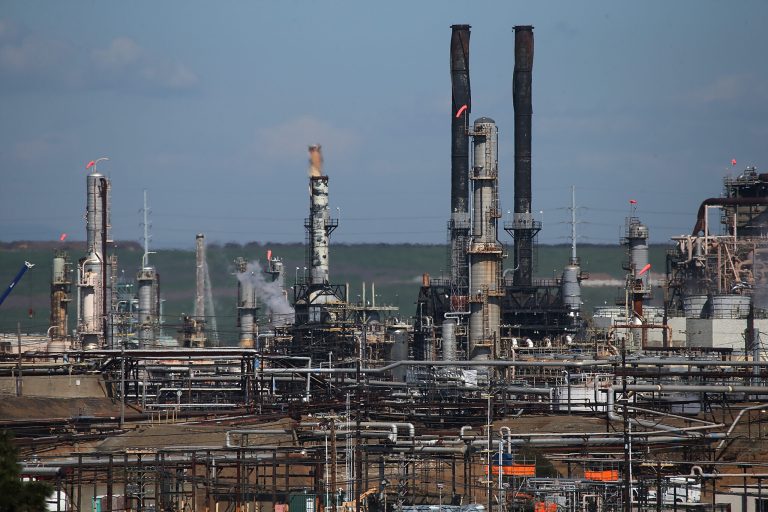 Both Democrats and Republicans say that selling off some of the Strategic Petroleum Reserve, which contained nearly 694 million barrels of oil as of June 26, according to McConnell's office, could help pay for other priorities.Â (Photo by Justin Sullivan/Getty Images)