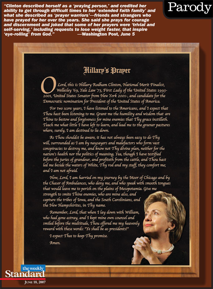 Hillary’s Prayer.