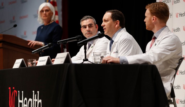 Doctors discussed Otto Warmbier's health condition after release from North Korea. (AP Photo/John Minchillo)