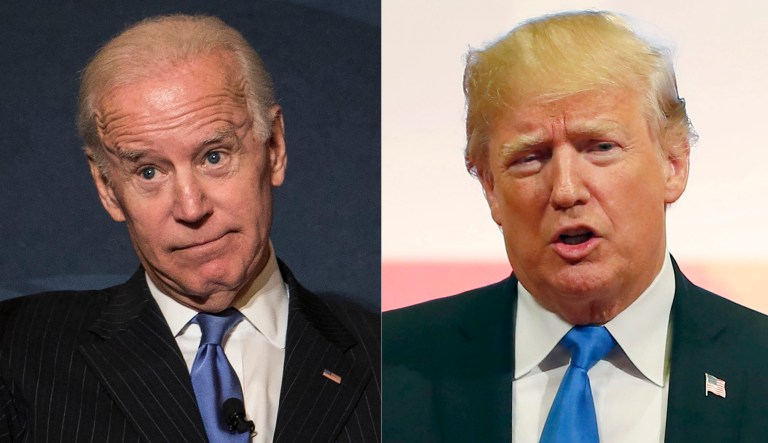 According to a new poll, 46 percent of voters would pick former Vice President Joe Biden compared to the 35 percent who would re-elect President Trump in a hypothetical 2020 election matchup. (AP Photos)