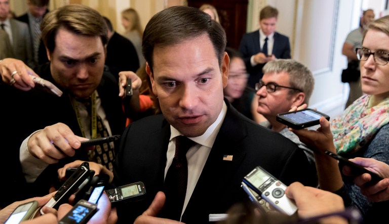 The letter to the Air Force secretary is also signed by Sen. Marco Rubio and others, requests a reversal of Leland Bohannon's punishment as well as additional training on religious rights for Air Force leadership. (AP Photo/Andrew Harnik)