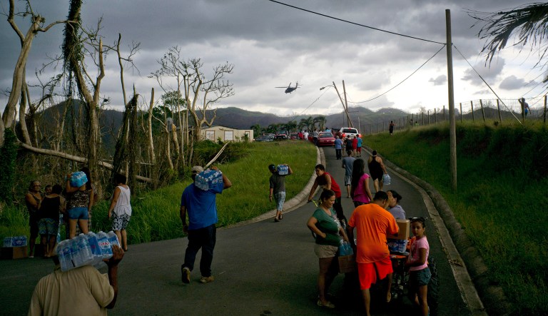 Democrats and Puerto Rico's leaders criticized President Trump on Thursday for saying the federal response to the storms must end at some point. (AP Photo/Ramon Espinosa)