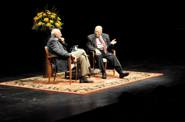 James Earl Jones chats with buddy Michael Kahn