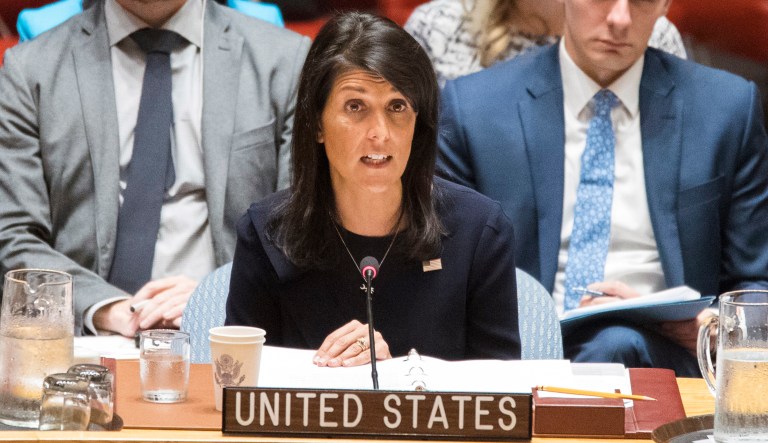 "There is no point in having an emergency session if it produces nothing of consequence," Haley said. (AP Photo/Mary Altaffer)