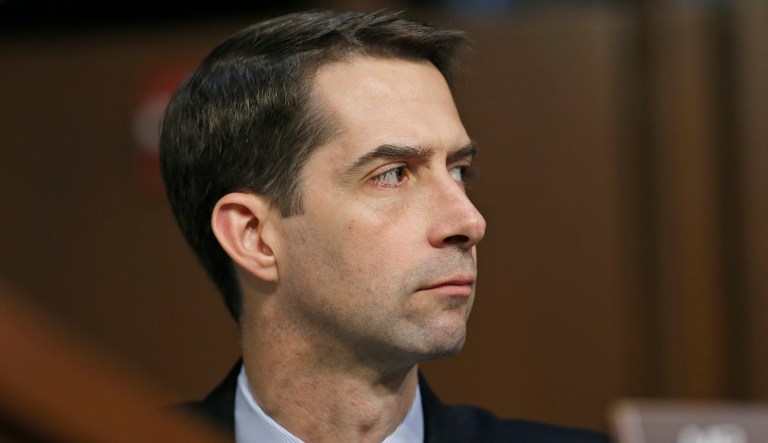 Cotton said it is the legislative branch's responsibility to deal with the situation instead of the executive branch, but Congress should not extend the DACA program. (AP Photo/Alex Brandon)