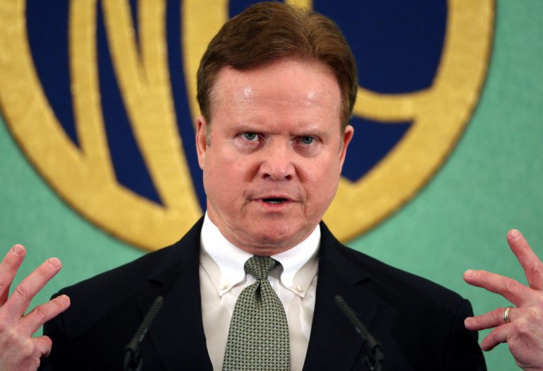 Former Virginia Sen. Jim Webb on Wednesday tipped his toes into the presidential race, announcing he was forming an exploratory committee. (AP/Koji Sasahara)