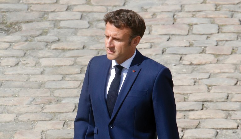 Macron alone