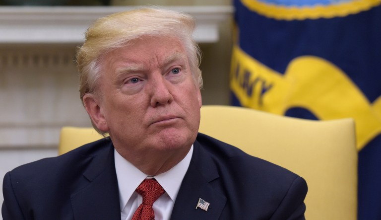 President Trump tweeted that Republicans might need to repeal Obamacare first and replace it later. (AP Photo/Susan Walsh)