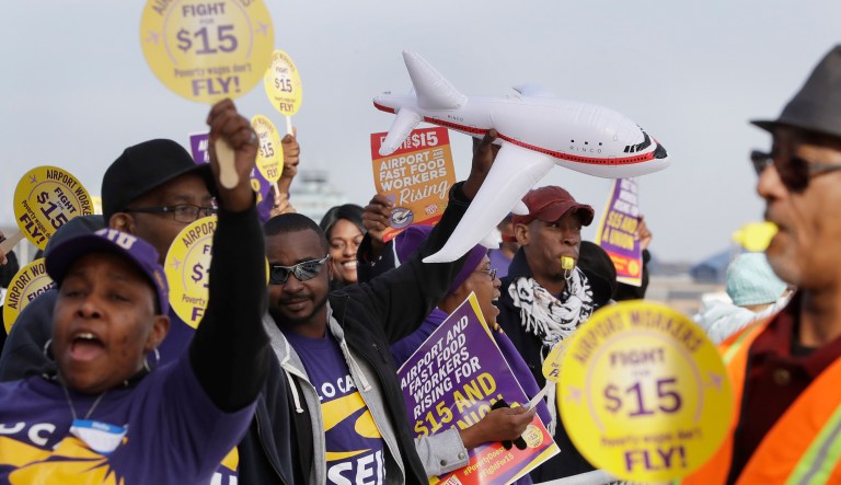 In recent decades, there have been efforts to cherry pick a few studies here and there to suggest that one can tease a free lunch out of the labor market by simply raising the minimum wage. (AP Photo/Carlos Osorio)