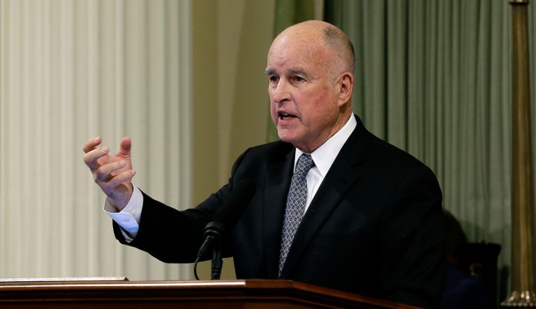 California Gov. Jerry Brown delivered his annual State of the State address Thursday.