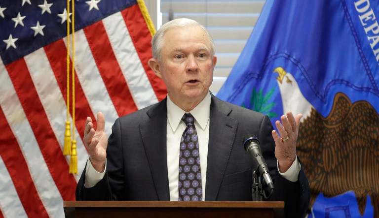 The Department of Justice on Wednesday, led by Attorney General Jeff Sessions, rolled out new civil asset forfeiture policy aimed at making it easier for the federal government to seize property. (AP Photo/John Locher)