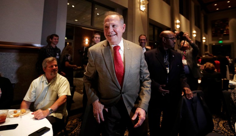 Alabama Senate Republican candidate Roy Moore failed to disclose $540,000 promissory note to the IRS when he filed his Senate candidacy. The Campaign Legal Center is asking for an investigation into Moore, according to a filed complaint obtained by the Washington Examiner. (AP Photo/Brynn Anderson)