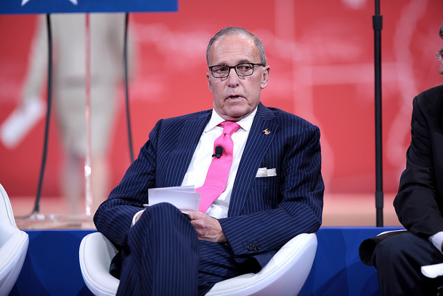 Missing from The New York TimesÂ story is how much more he can exploreÂ before CNBC deems Larry Kudlow a politician and cuts ties with him. (AP Photo)Â 