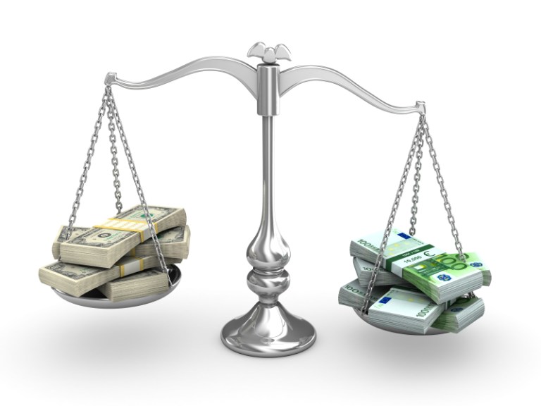 The dollar has risen more than 10 percent against the euro this year alone. Last spring, the euro was worth $1.40, but the two currencies are near parity this week. (iStock)