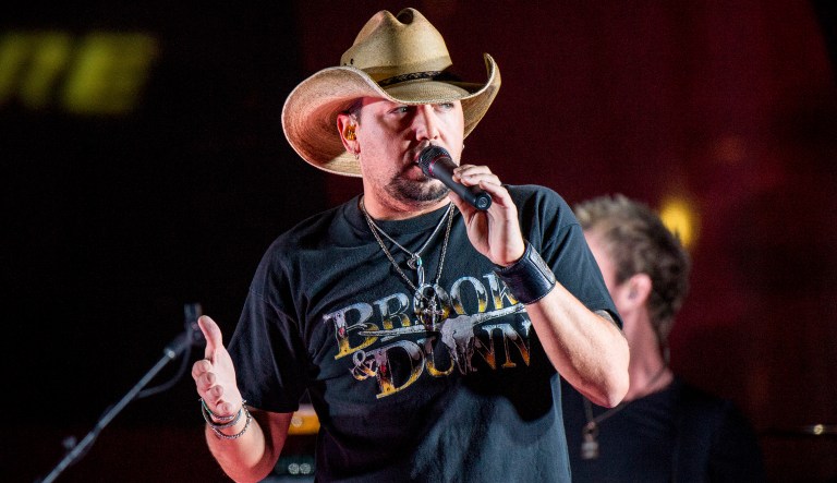 Jason Aldean was the headlining performer when a gunman opened fire at a music festival on the Las Vegas Strip on Sunday. (Photo by Amy Harris/Invision/AP, File)