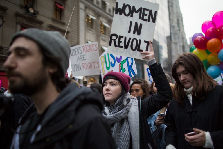 Only 7 percent of all registered voters say women's issues are their foremost concerns. (AP Photo/Mary Altaffer)