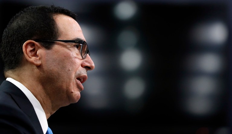 Treasury Secretary Steven Mnuchin would not dismiss ending trade with China should President Trump decide to penalize any country that insists on doing trade with North Korea while it continues to develop its nuclear and missiles program. (AP Photo/Alex Brandon)